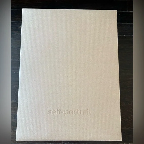 Self Portrait cream rhinestone mesh maxi dress elegant cocktail ethereal US 12 - Picture 9 of 16